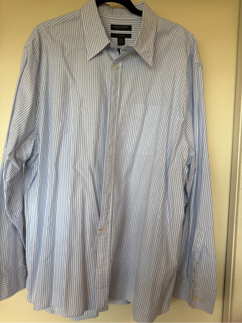 Banana Republic Men’s Light Blue & White Striped Dress Shirt